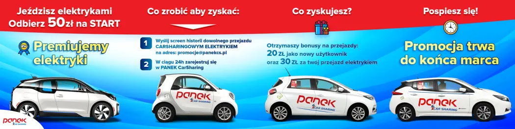 zdobądź 50zł w PANEK CarSharing