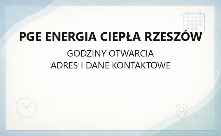 PGE Energia Ciepła Rzeszów - kontakt, historia i parametry elektrociepłowni