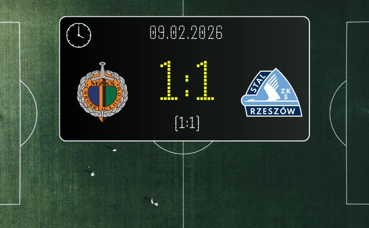 Remis Stali Rzeszów w Głogowie - pojedynek w ramach Betclic 1. liga kończy się 1:1