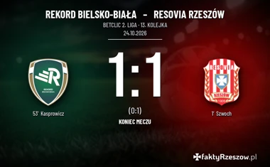 [PIŁKA NOŻNA] Betclic 2. liga: Rekord Bielsko-Biała – Resovia Rzeszów 1:1. Punkt przed kolejnym wyjazdem