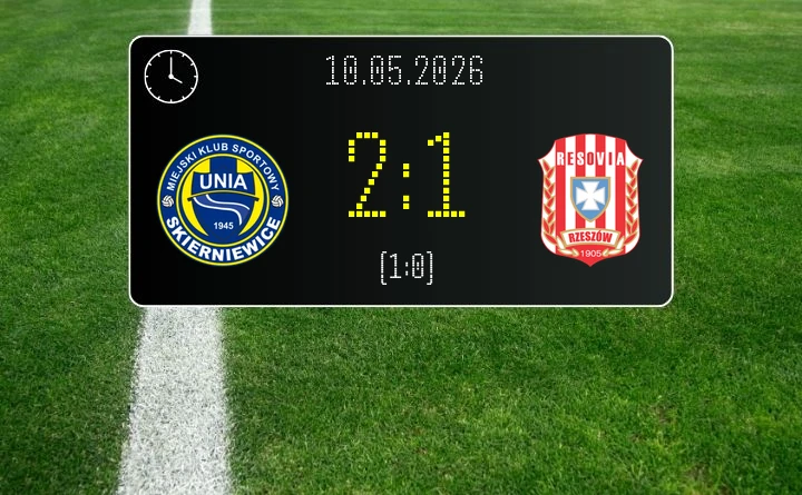 [PIŁKA NOŻNA] Unia Skierniewice – Resovia Rzeszów 2:1 w Betclic 2. lidze