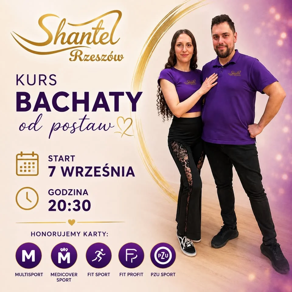 Grafika promocyjna wydarzenia Bachata od podstaw – kurs tańca