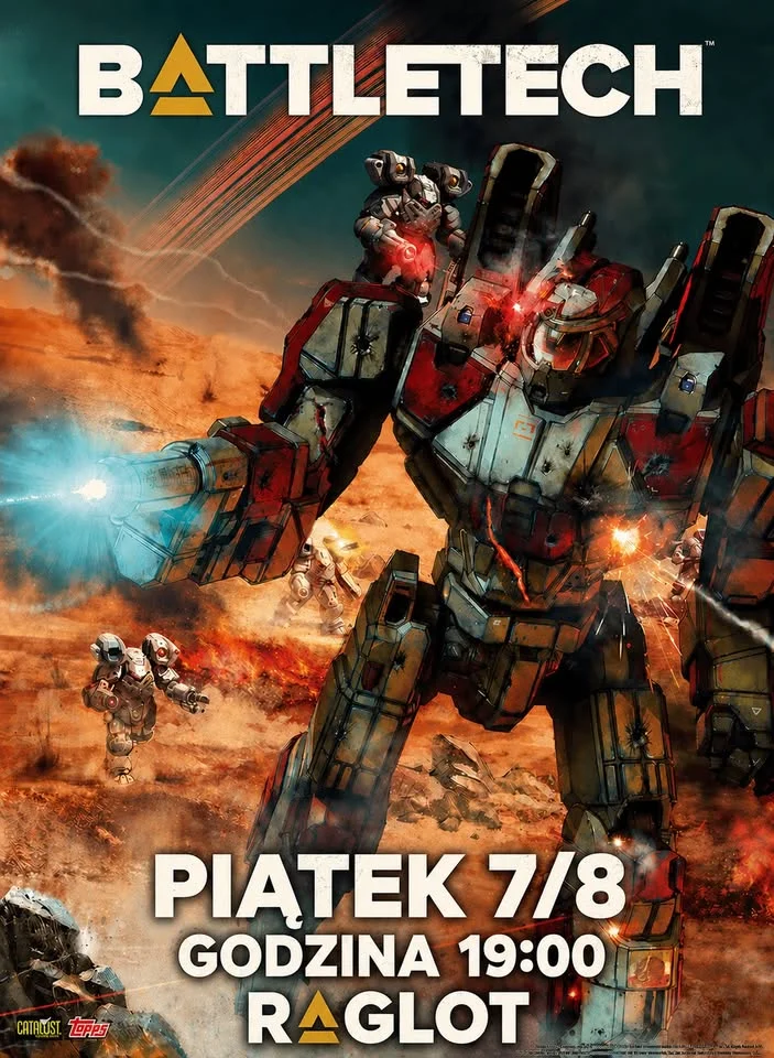 Grafika promocyjna wydarzenia Battletech w Raglocie – rozgrywki Rzeszów