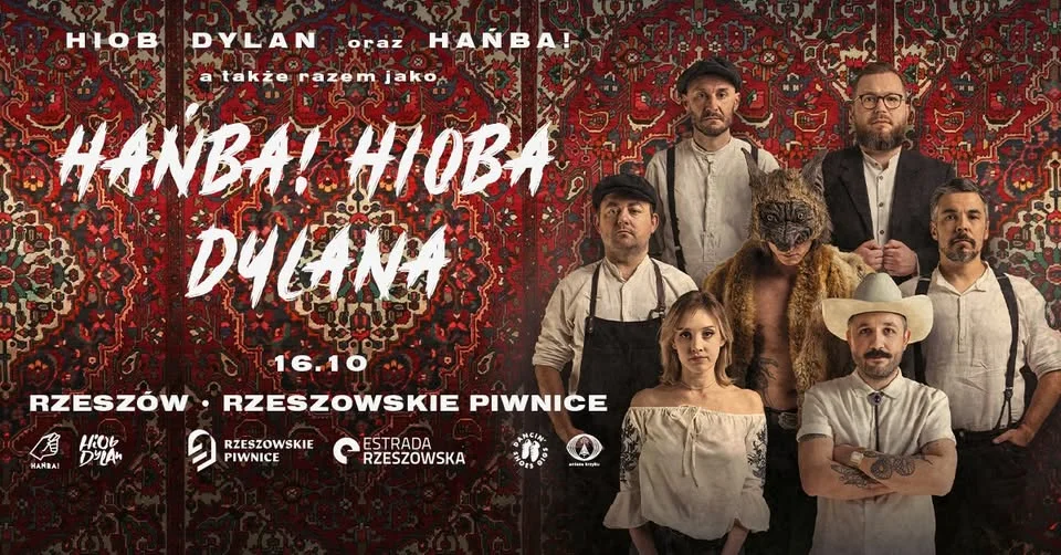 Grafika promocyjna wydarzenia Hańba! Hioba Dylana – koncert w Rzeszowie