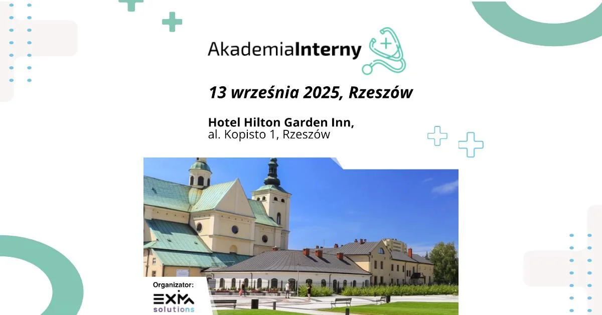 Grafika promocyjna wydarzenia Konferencja medyczna poświęcona chorobom wewnętrznym w Rzeszowie