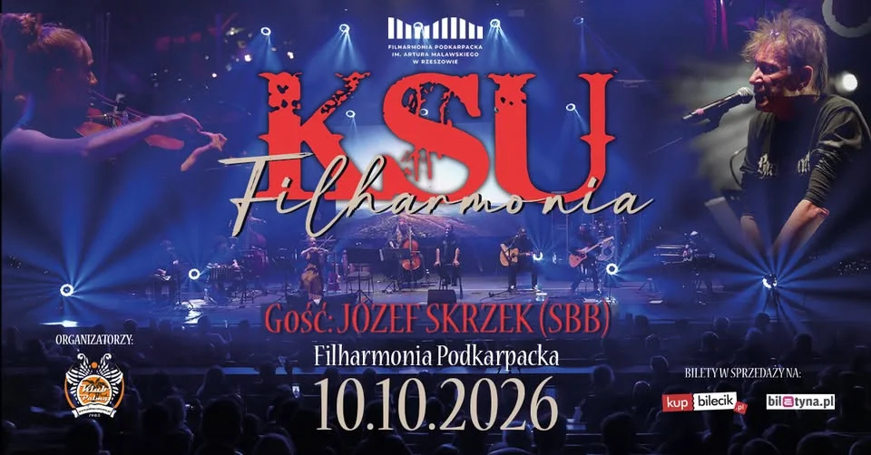 Grafika promocyjna wydarzenia KSU „Filharmonia – Akustycznie” – koncert w Rzeszowie