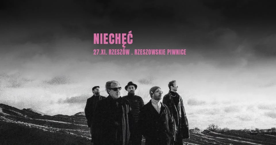 Grafika promocyjna wydarzenia Niechęć – koncert w Rzeszowie