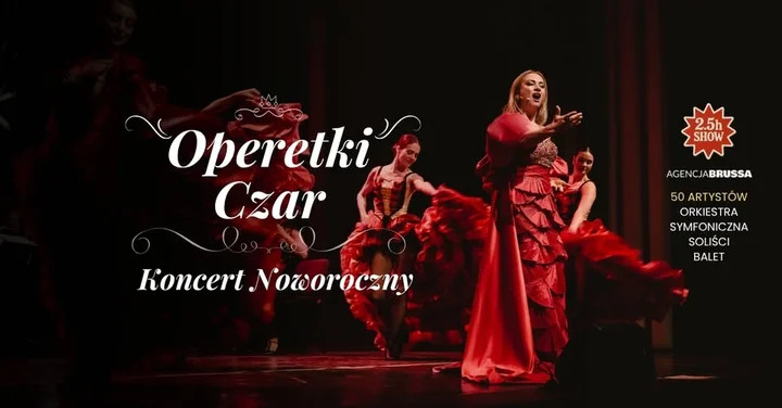 Grafika promocyjna wydarzenia Operetki Czar — Koncert Noworoczny w Filharmonii Podkarpackiej