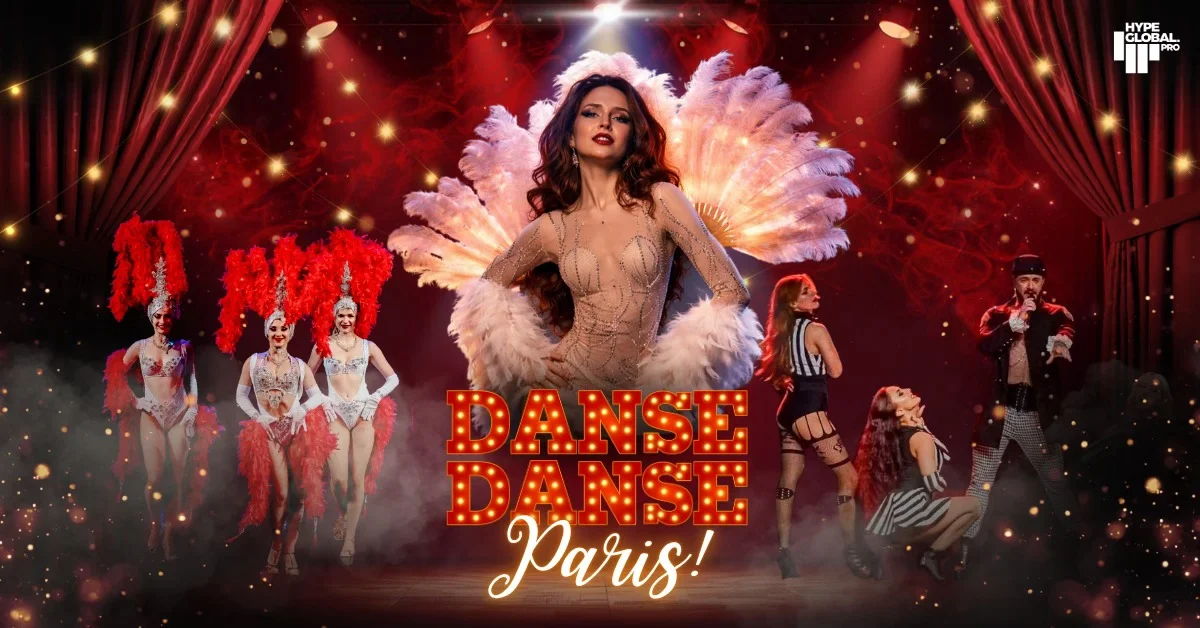 Grafika promocyjna wydarzenia DANSE, DANSE PARIS! paryska rewia