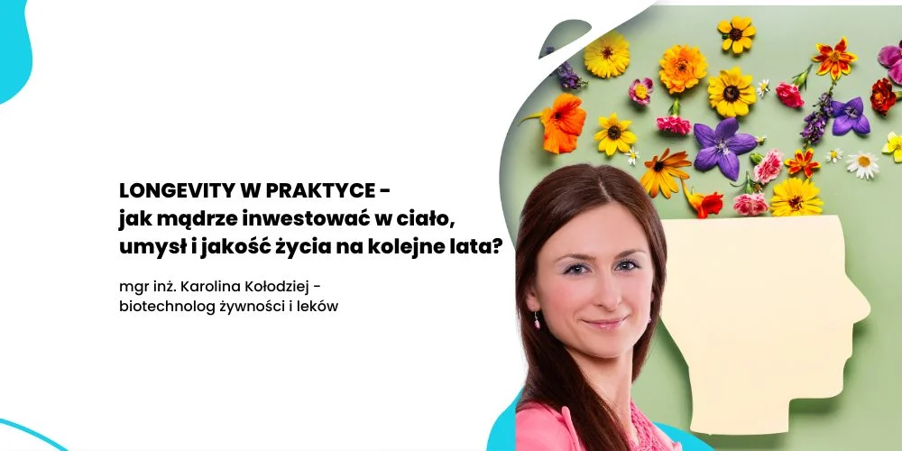 Grafika promocyjna wydarzenia Longevity w praktyce: zdrowie na lata