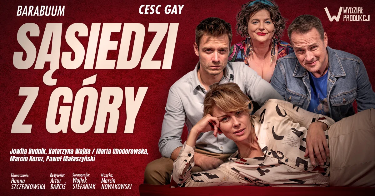 Grafika promocyjna wydarzenia BARABUUM w Rzeszowie: sąsiedzka komedia