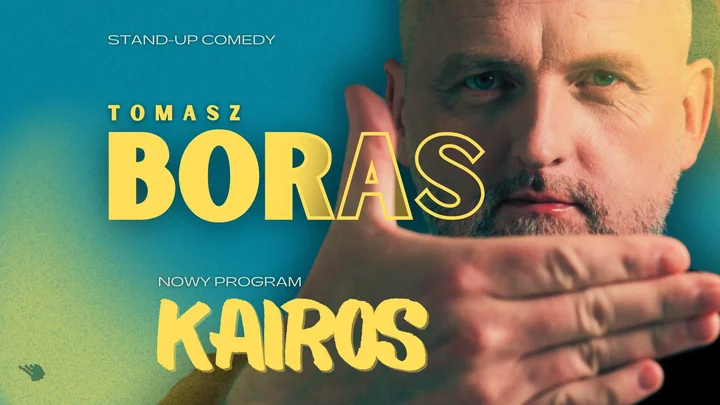 Grafika promocyjna wydarzenia Tomasz Boras — „Kairos” (stand-up) w Rzeszowie