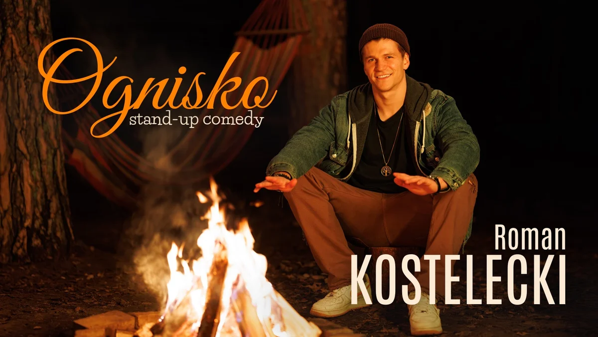 Grafika promocyjna wydarzenia Stand-up: Roman Kostelecki – „Ognisko” w Rzeszowie