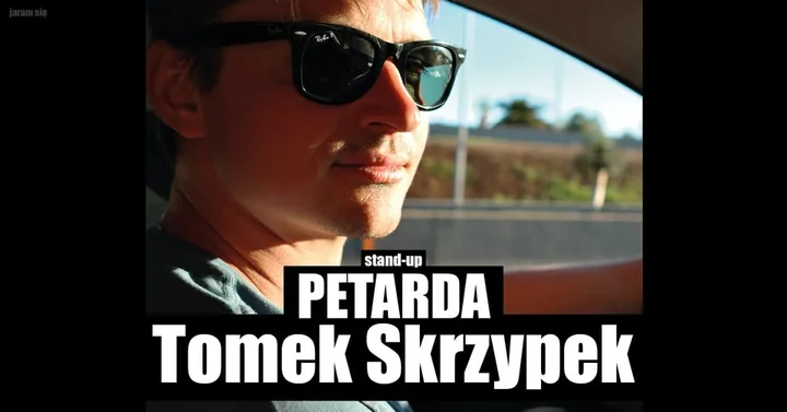 Grafika promocyjna wydarzenia Stand-up: Rzeszów — Tomek Skrzypek „PETARDA”