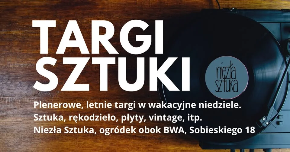 Grafika promocyjna wydarzenia Targi Sztuki – letnie niedziele