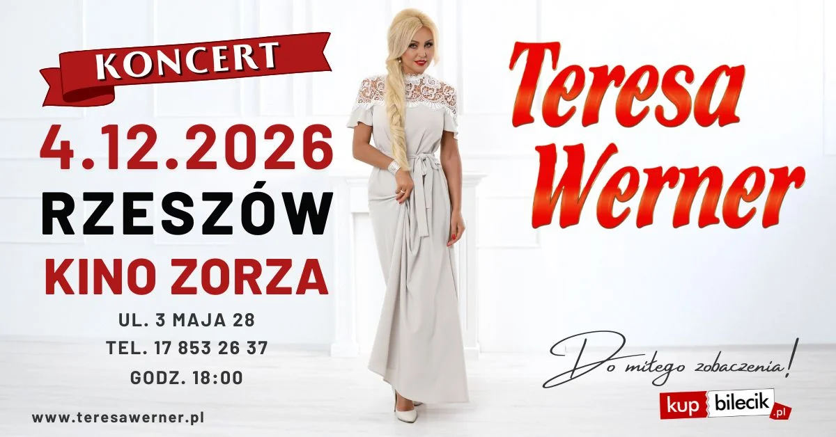 Grafika promocyjna wydarzenia TERESA WERNER - RZESZÓW: koncert 2026