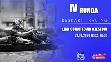 Grafika promocyjna wydarzenia 04 Runda Ligi Gokartowej Rzeszów 2026 w Reskart Racing