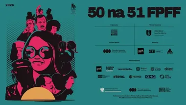 Grafika promocyjna wydarzenia 50 na 51 FPFF: Wakacje z komedią polską w Rzeszowie