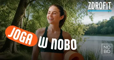 Grafika promocyjna wydarzenia Joga w NOBO NA WODZIE – letnie zajęcia