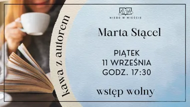 Grafika promocyjna wydarzenia Kawa z autorem – spotkanie literackie