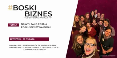 Grafika promocyjna wydarzenia Boski Biznes Rzeszów 2026 – konferencja dla kobiet, biznesu i wiary