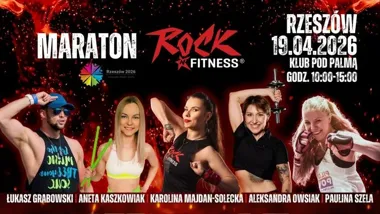 Grafika promocyjna wydarzenia Maraton Rock’n’Fitness — Rzeszów, 19 kwietnia 2026