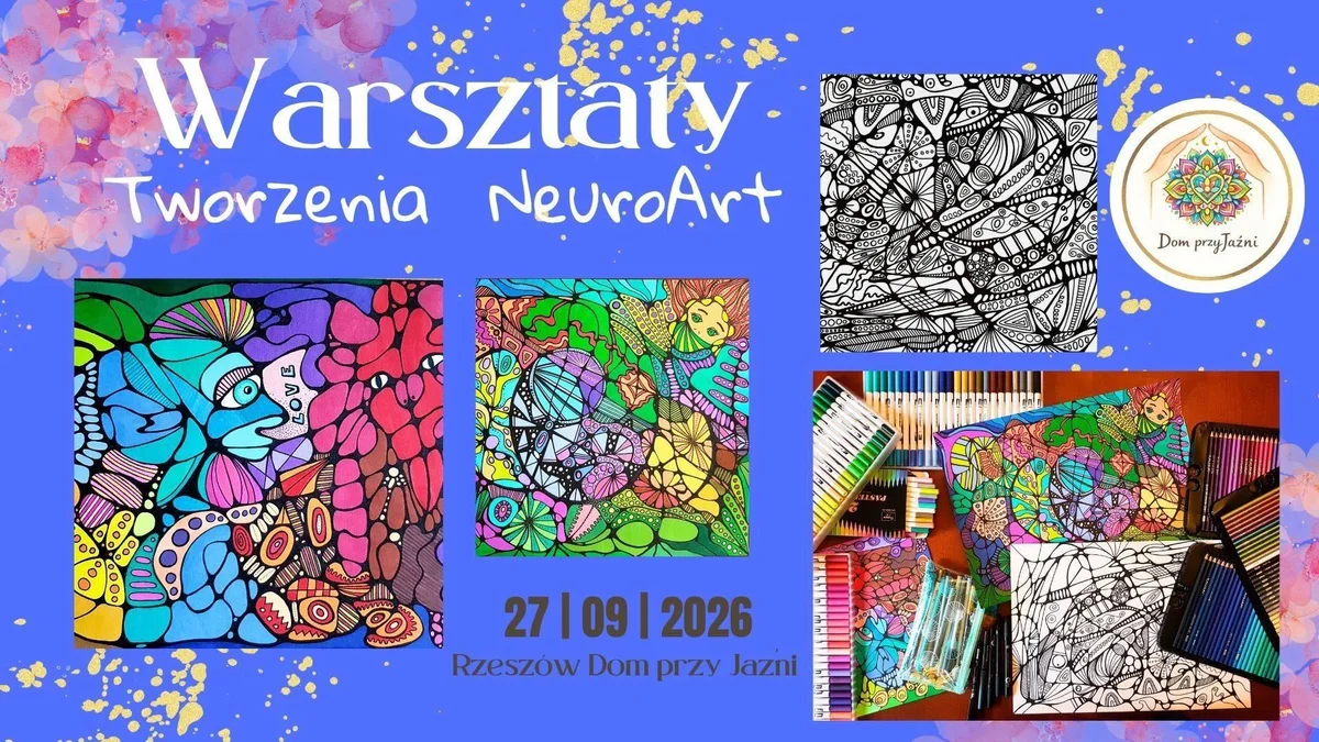 Grafika promocyjna wydarzenia Warsztaty NeuroArt Rzeszów – rysunek i emocje