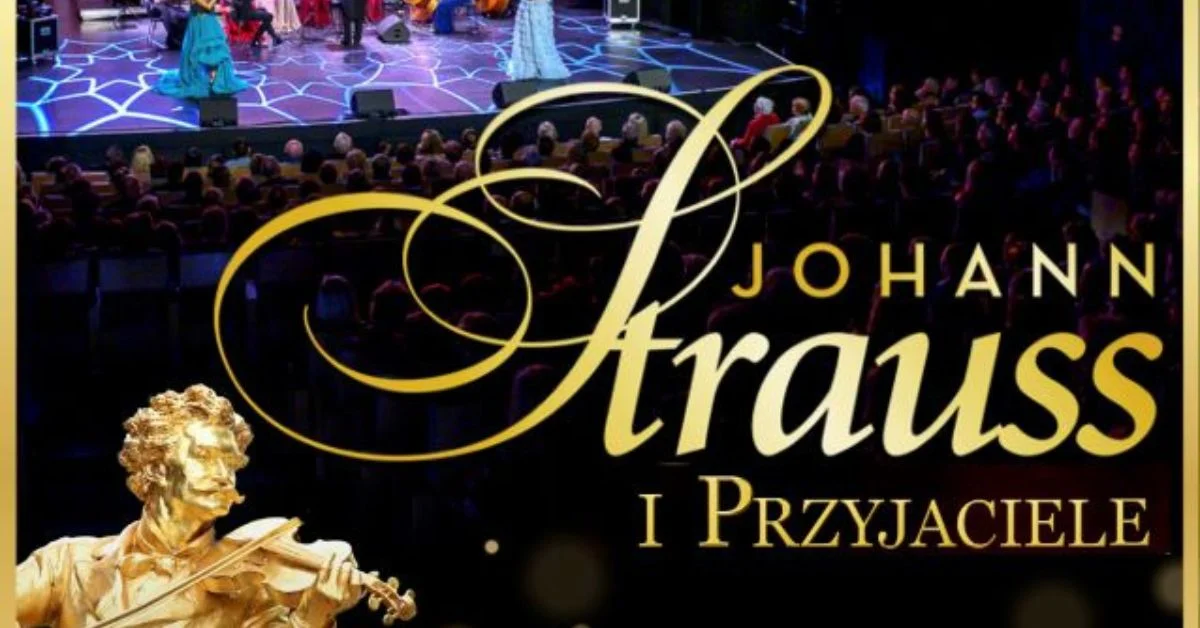 Grafika promocyjna wydarzenia Wiedeński Wieczór Muzyczny w Rzeszowie z Johannem Straussem