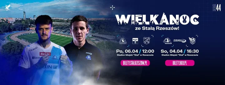 Grafika promocyjna wydarzenia WIELKANOC ZE STALĄ RZESZÓW! Stal Rzeszów – Odra Opole w Betclic 1 Lidze