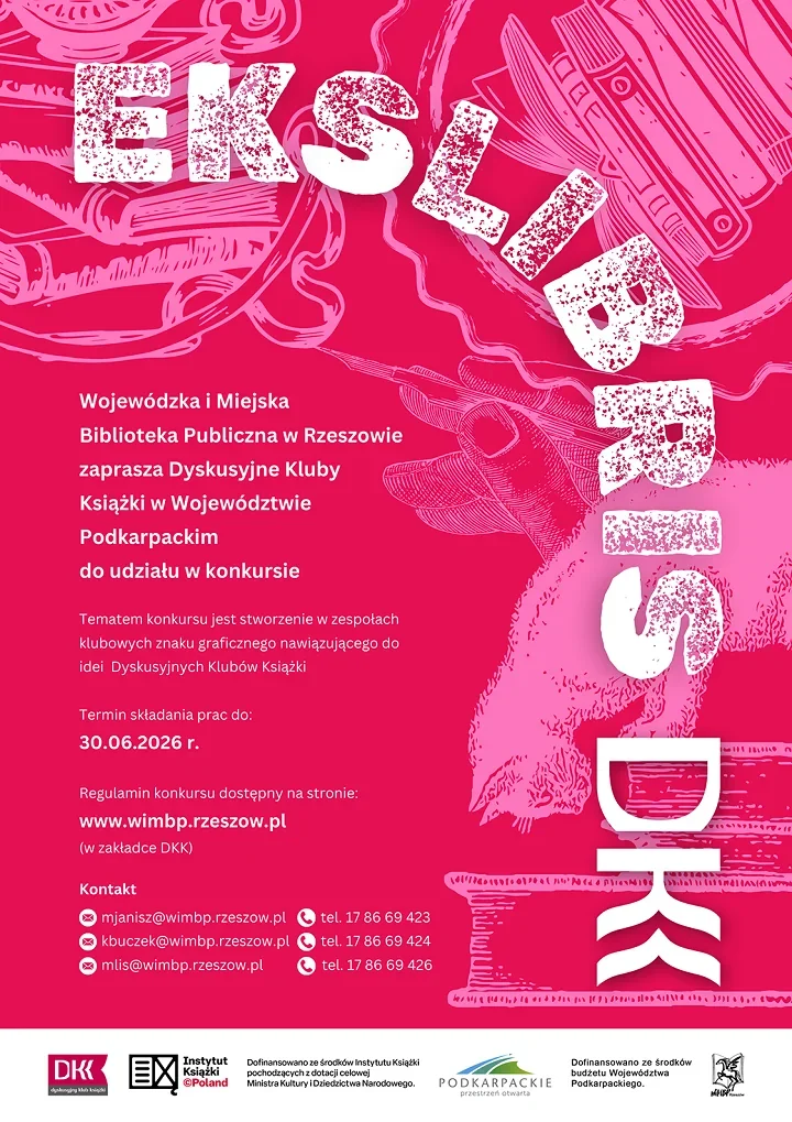 Ekslibris DKK - zaprojektuj znak klubowej tożsamości i pokaż, że książki łączą Podkarpacie