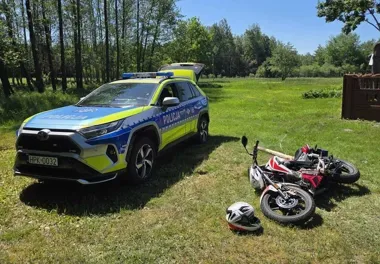 Kilka minut ucieczki i koniec - 17-latek na motocyklu bez uprawnień