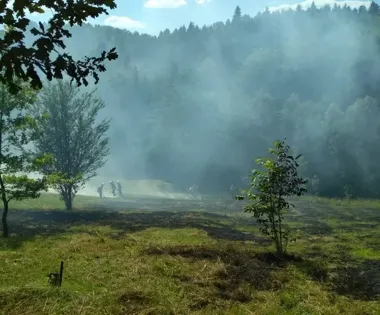 W Malinówce chwila nieuwagi 66-latka zamieniła trawy w pożar