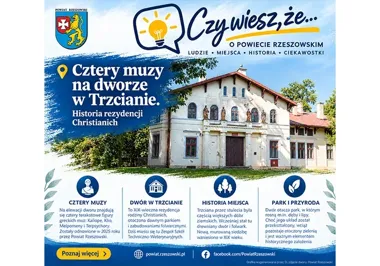 Cztery greckie muzy na fasadzie dworu pod Rzeszowem. Zabytek po konserwacji