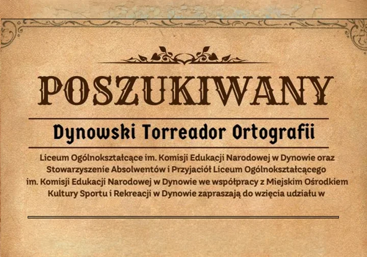 Ortograficzna corrida w Dynowie. Zawodnicy staną do walki o tytuł